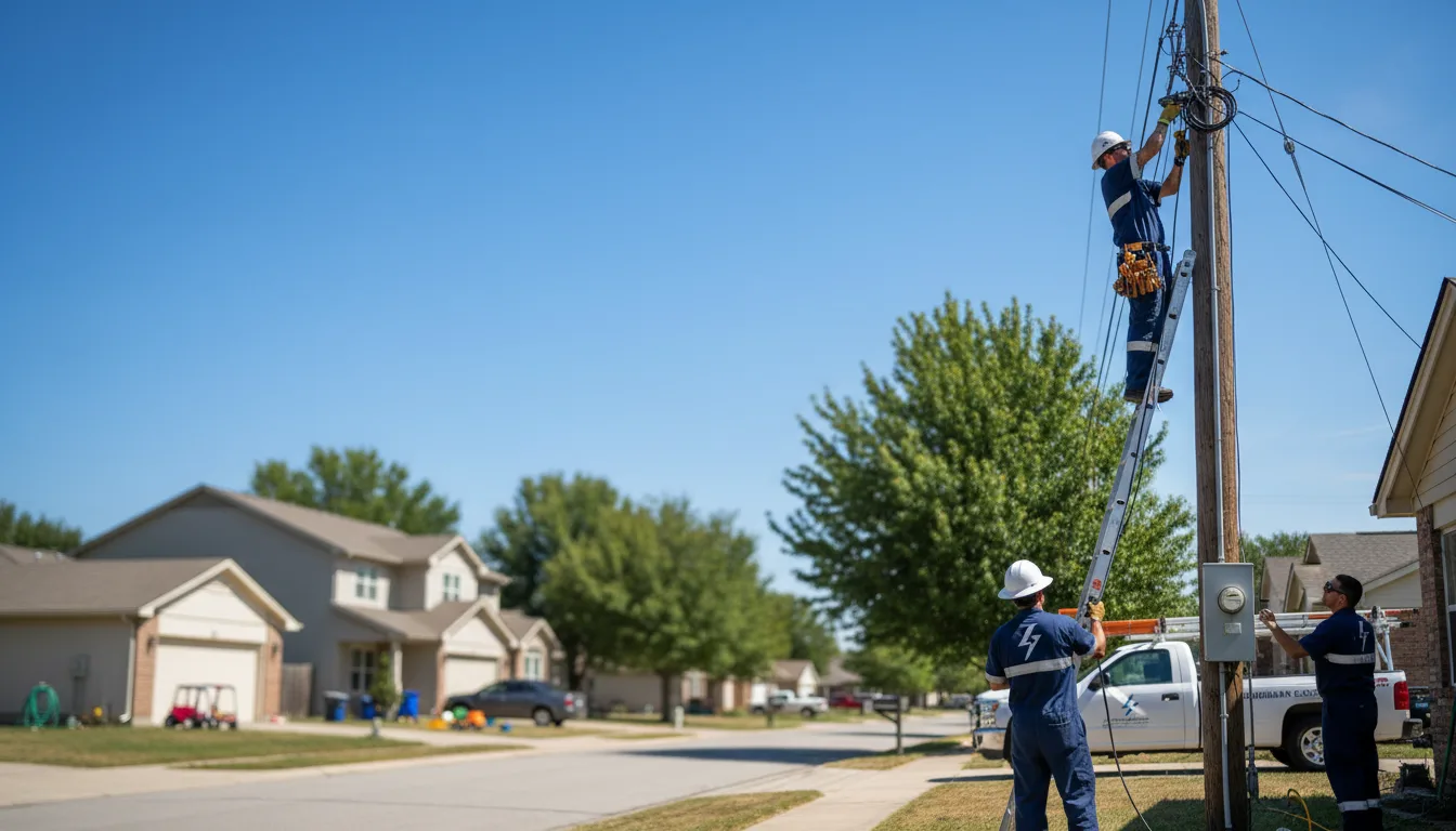 Residential electrician providing installation services in Perry, OK